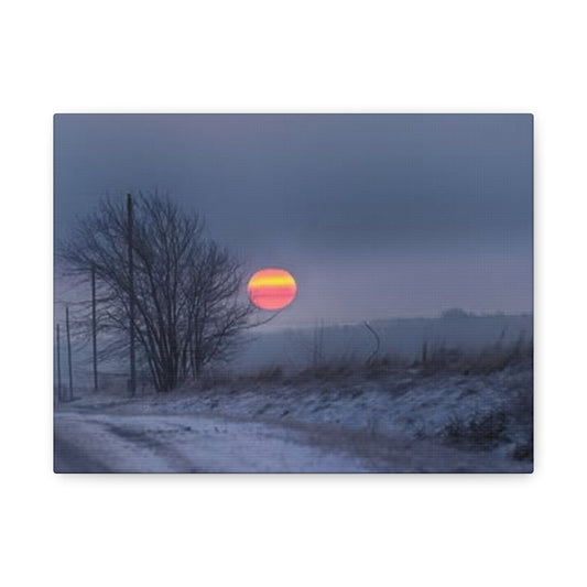 Serene Sunset Canvas Print, Home Decor Art, Relaxing Wall Art, Nature Decor, Scenic Landscape, Perfect Gift for Nature Lovers