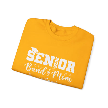 Senior Band Mom 2026 Sweatshirt, Music Lover Gift, Unisex Crewneck, Concert Apparel, Family Celebration