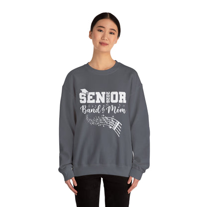 Senior Band Mom 2026 Sweatshirt, Music Lover Gift, Unisex Crewneck, Concert Apparel, Family Celebration