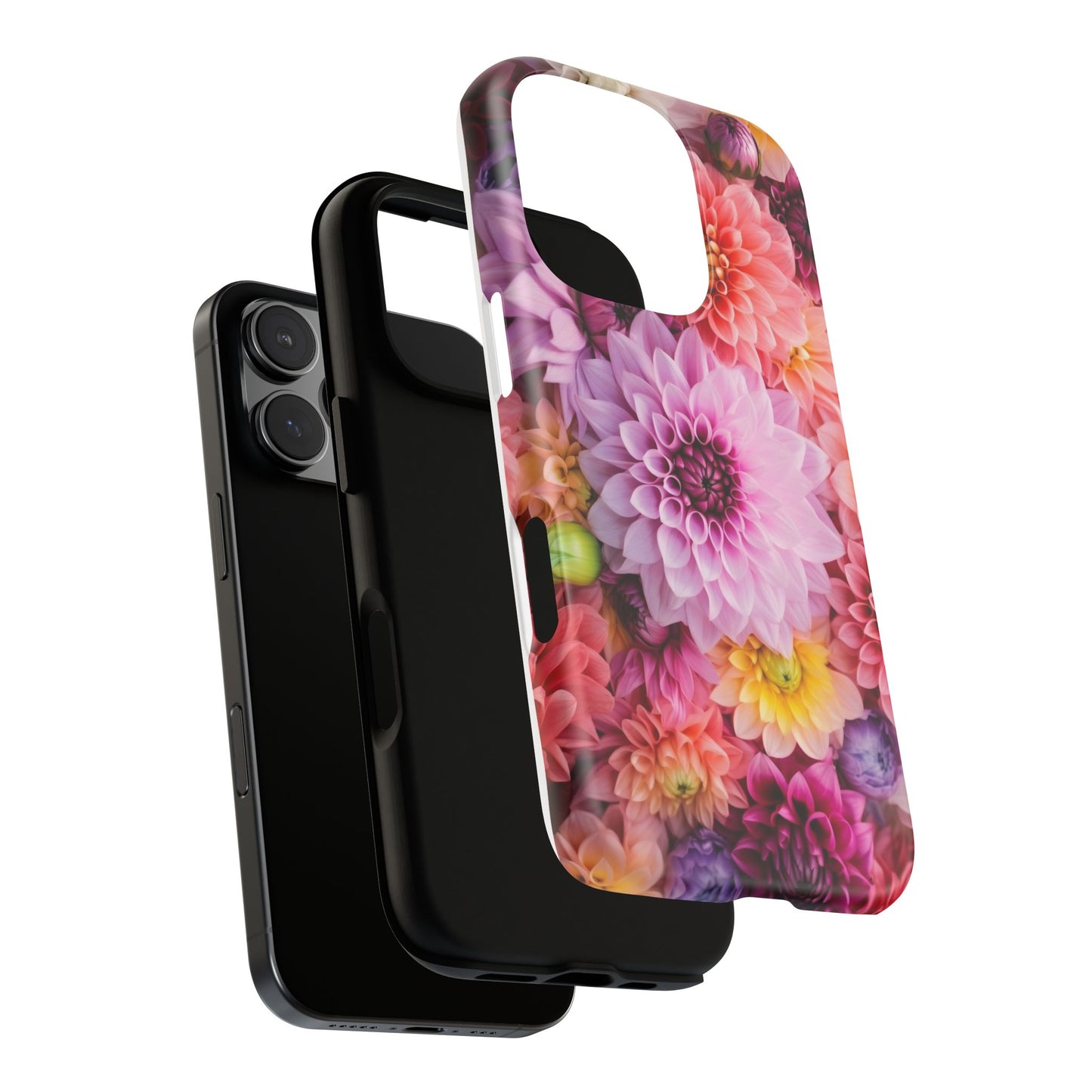 Floral iPhone Case, Tough Floral Phone Cover, Flower Pattern Case, Spring Design, Gift for Her, Durable Phone Accessory