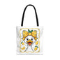 Lemon-Themed Tote Bag, Cute Duck Design Tote, Summer Accessory, Gift for Her, Reusable Shopping Bag, Fun and Functional