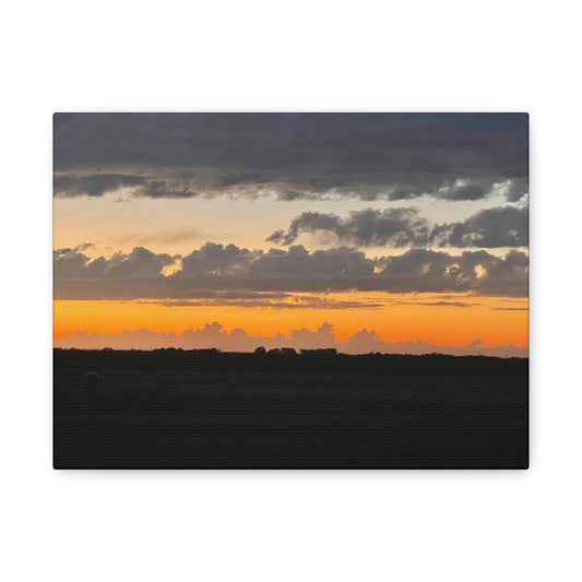 Sunset Canvas Art Print, Wall Decor for Home, Gift for Nature Lovers, Modern Art, Vibrant Landscape, Living Room Decor