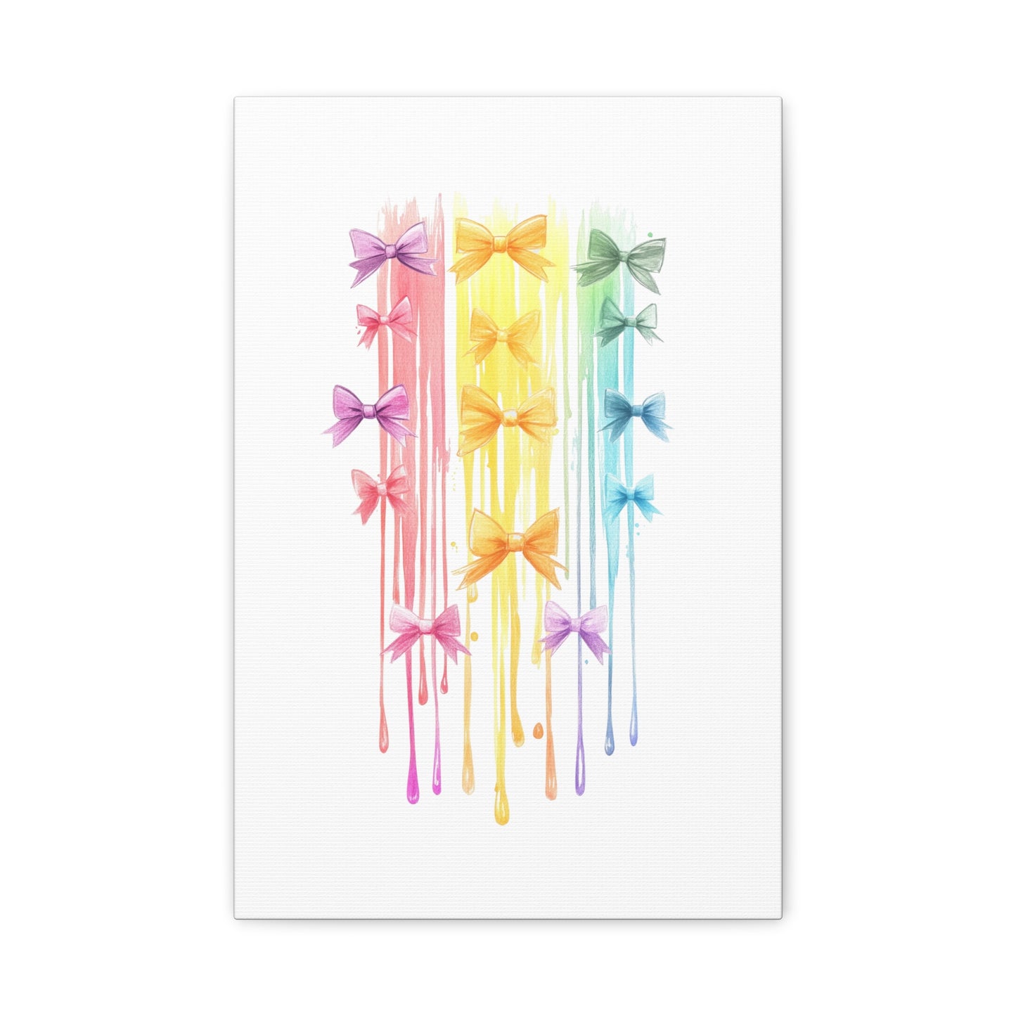 Colorful Bow Decor Canvas Print Wall Art