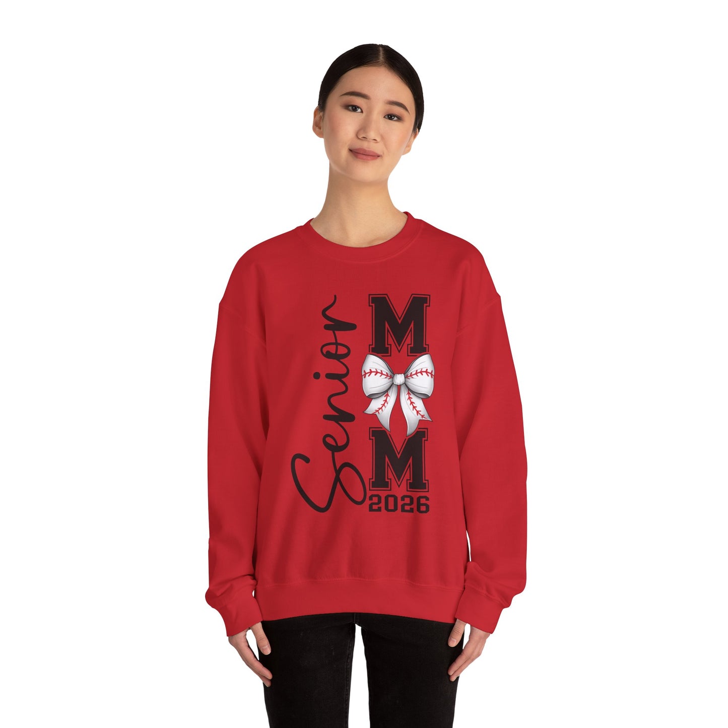 Senior Baseball Mom 2026 Crewneck Sweatshirt