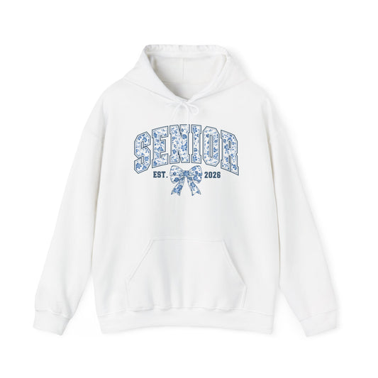 2026 Senior Floral with Bow - Unisex Hooded Sweatshirt