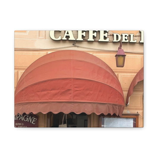 Caffe Front Matte Canvas Wall Art, Chic Home Decor, Café Vibes, Event Wall Display, Gift for Coffee Lovers, Interior Design Accent