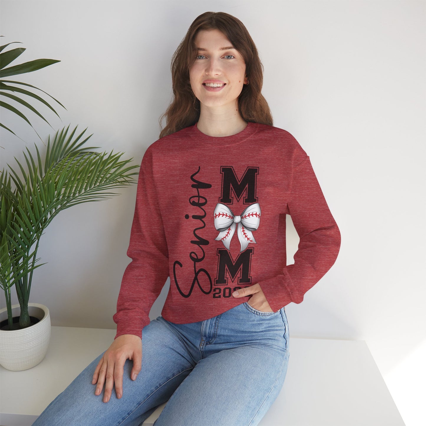 Senior Baseball Mom 2026 Crewneck Sweatshirt