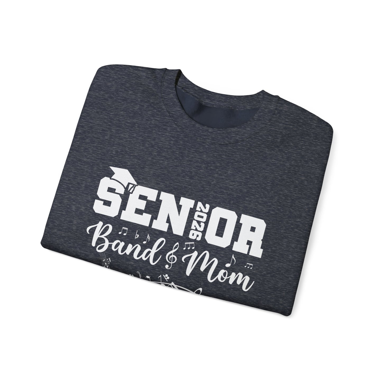 Senior Band Mom 2026 Sweatshirt, Music Lover Gift, Unisex Crewneck, Concert Apparel, Family Celebration
