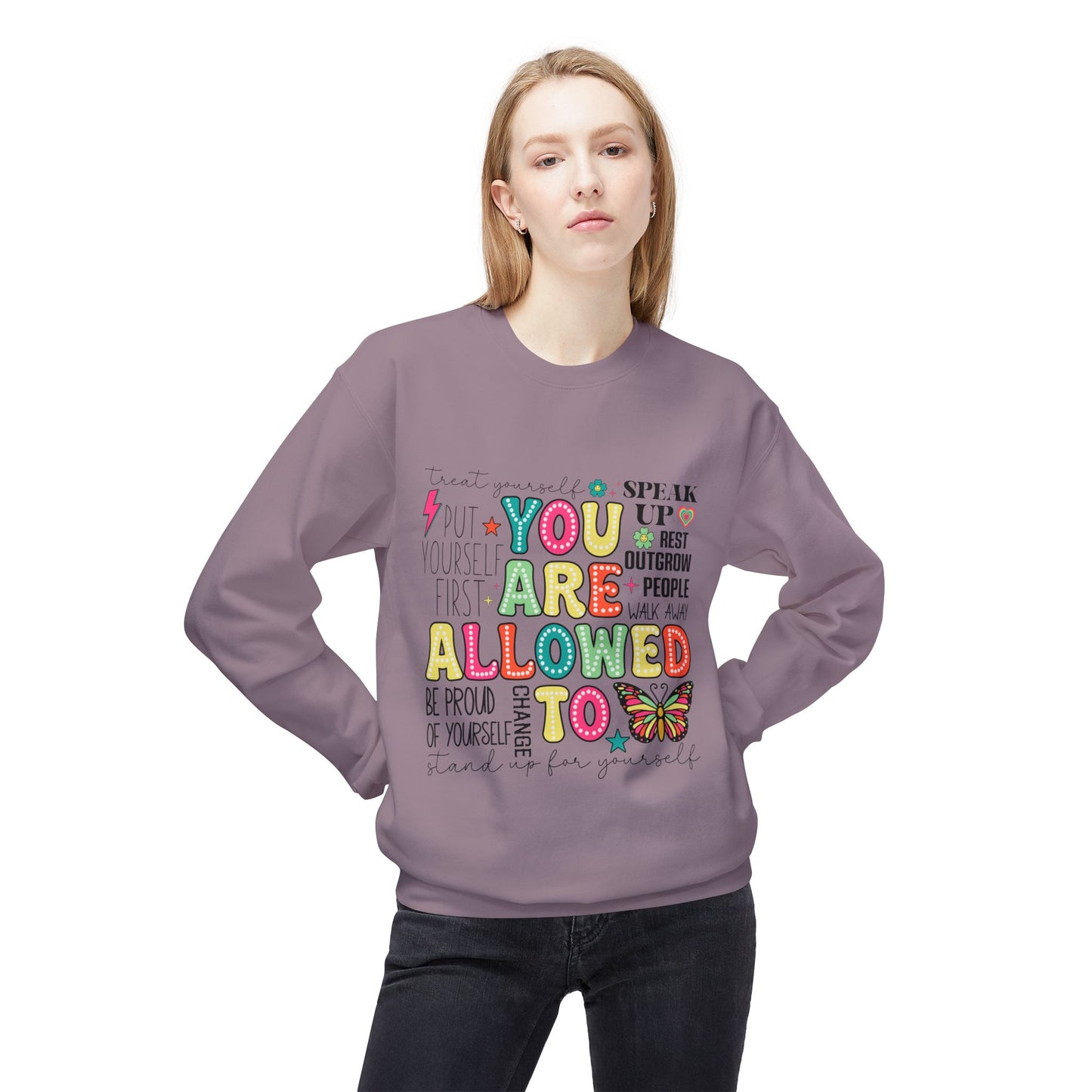 Retro You Area Allowed To -  Crewneck Sweatshirt