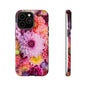 Floral iPhone Case, Tough Floral Phone Cover, Flower Pattern Case, Spring Design, Gift for Her, Durable Phone Accessory