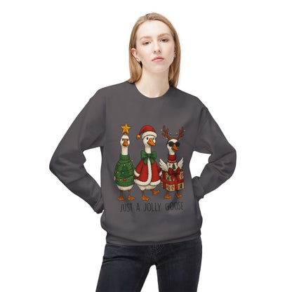 Holiday Duck Sweatshirt, Just a Jolly Goose Crewneck, Christmas Apparel, Festive Sweatshirt, Cozy Winter Gear, Gift for Duck Lovers, [...]