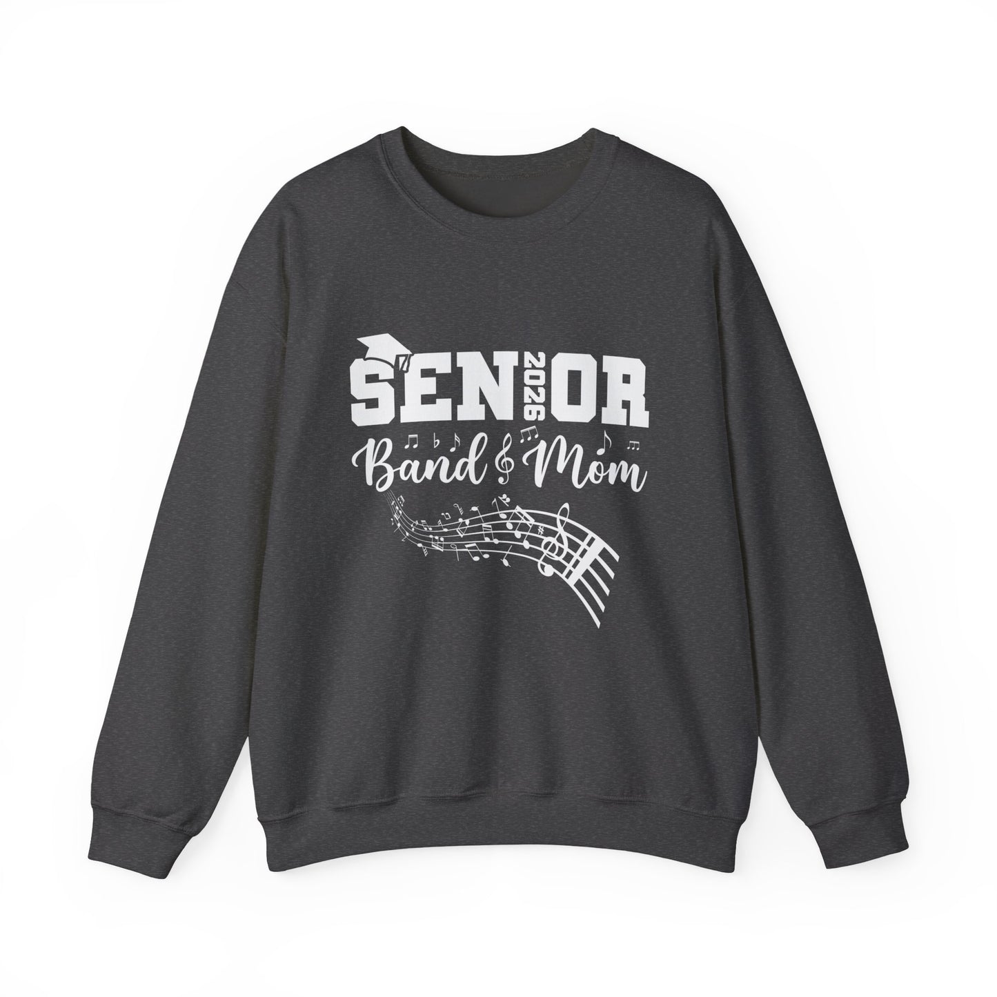 Senior Band Mom 2026 Sweatshirt, Music Lover Gift, Unisex Crewneck, Concert Apparel, Family Celebration