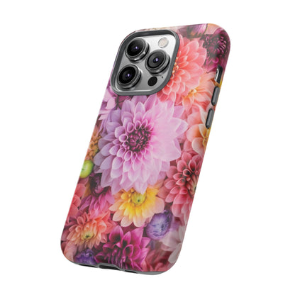 Floral iPhone Case, Tough Floral Phone Cover, Flower Pattern Case, Spring Design, Gift for Her, Durable Phone Accessory