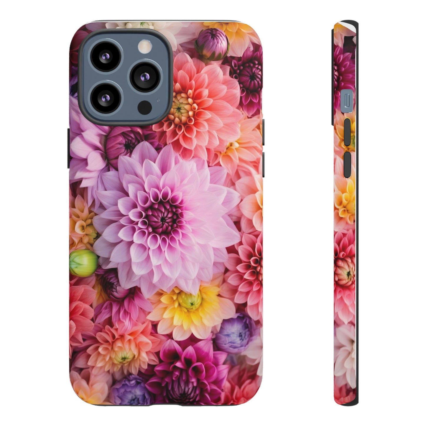 Floral iPhone Case, Tough Floral Phone Cover, Flower Pattern Case, Spring Design, Gift for Her, Durable Phone Accessory