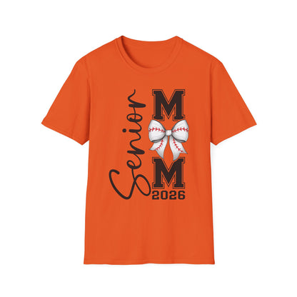Senior Baseball Mom 2026 Unisex Softstyle T-Shirt