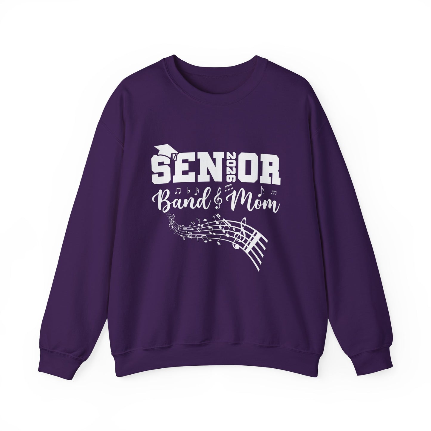 Senior Band Mom 2026 Sweatshirt, Music Lover Gift, Unisex Crewneck, Concert Apparel, Family Celebration