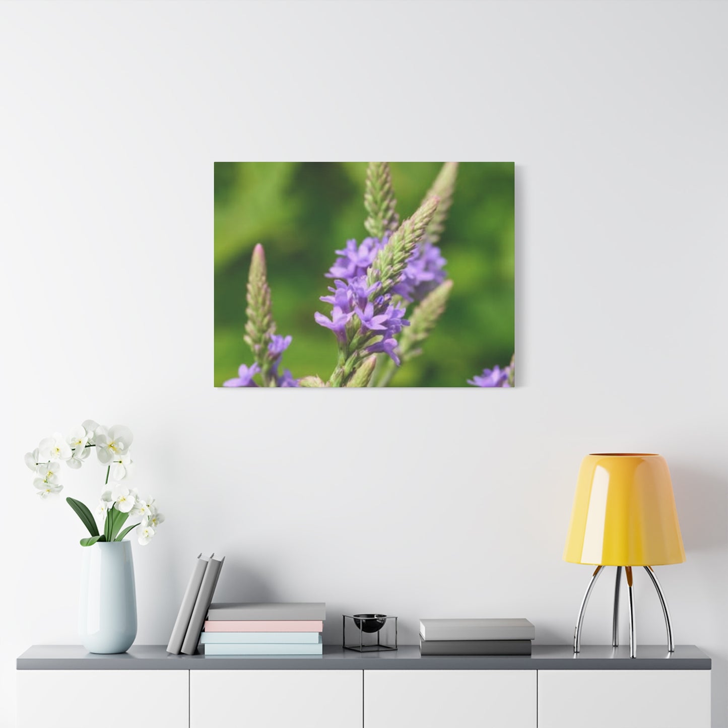 Floral Canvas Wall Art, Stretched Matte Canvas Print, Home Decor, Purple Flower Artwork, Nature-Inspired Decoration