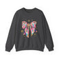 Colorful Bow Graphic Crewneck Sweatshirt, Cozy Winter Sweater, Gift for Her, Holidays, Casual Fashion
