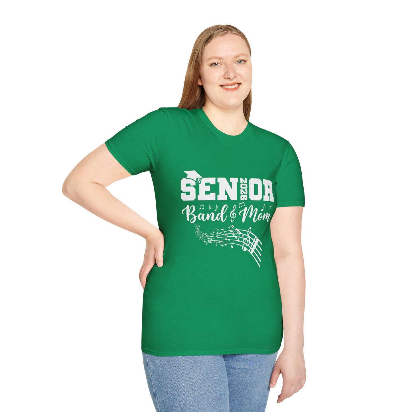 Senior Band Mom 2026 T-Shirt, Unisex Softstyle