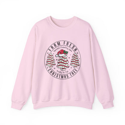 Farm Fresh Christmas Crewneck Sweatshirt, Cozy Holiday Apparel, Unisex Winter Gift, Cute Sweatshirt, Festive Clothing
