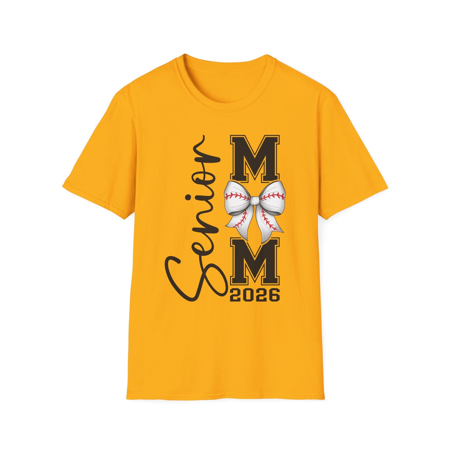 Senior Baseball Mom 2026 Unisex Softstyle T-Shirt