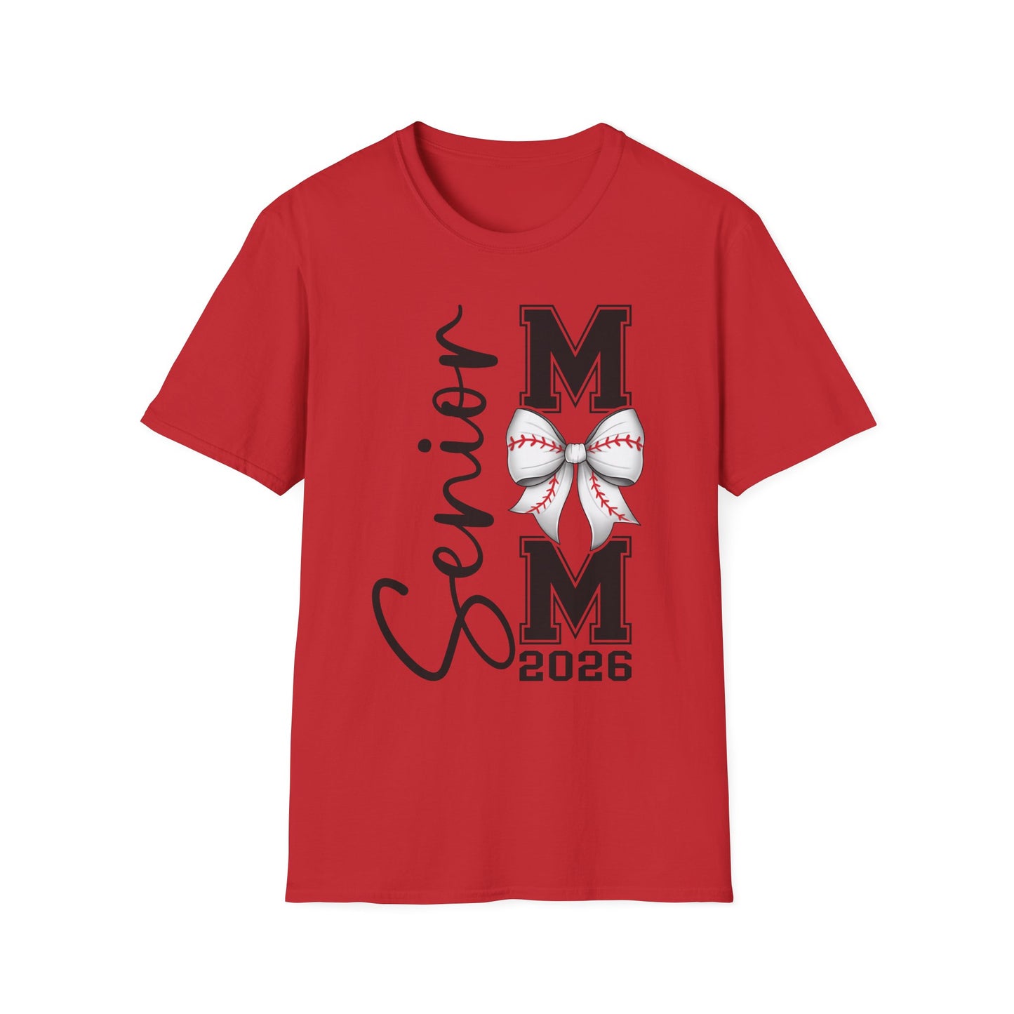 Senior Baseball Mom 2026 Unisex Softstyle T-Shirt