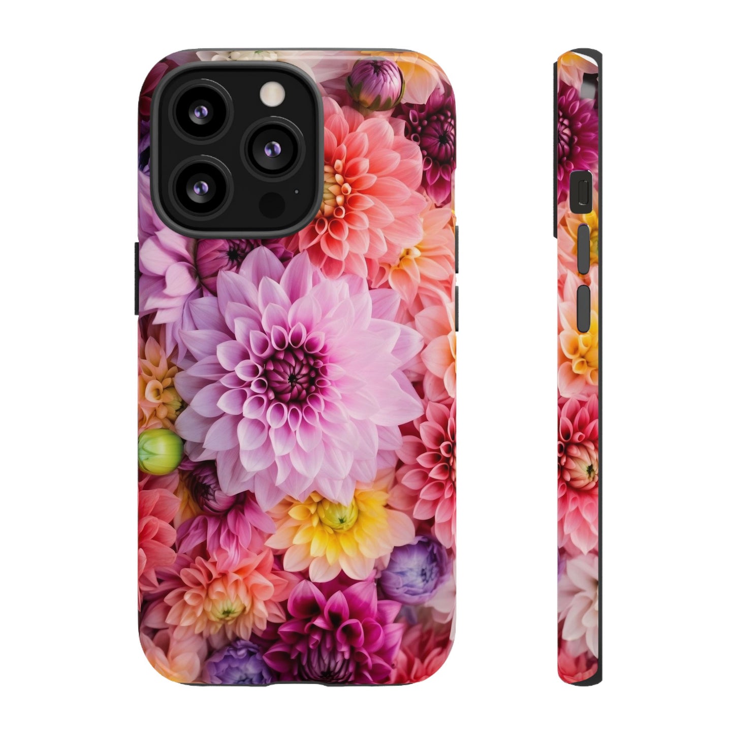 Floral iPhone Case, Tough Floral Phone Cover, Flower Pattern Case, Spring Design, Gift for Her, Durable Phone Accessory