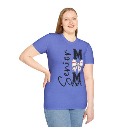 Senior Baseball Mom 2026 Unisex Softstyle T-Shirt