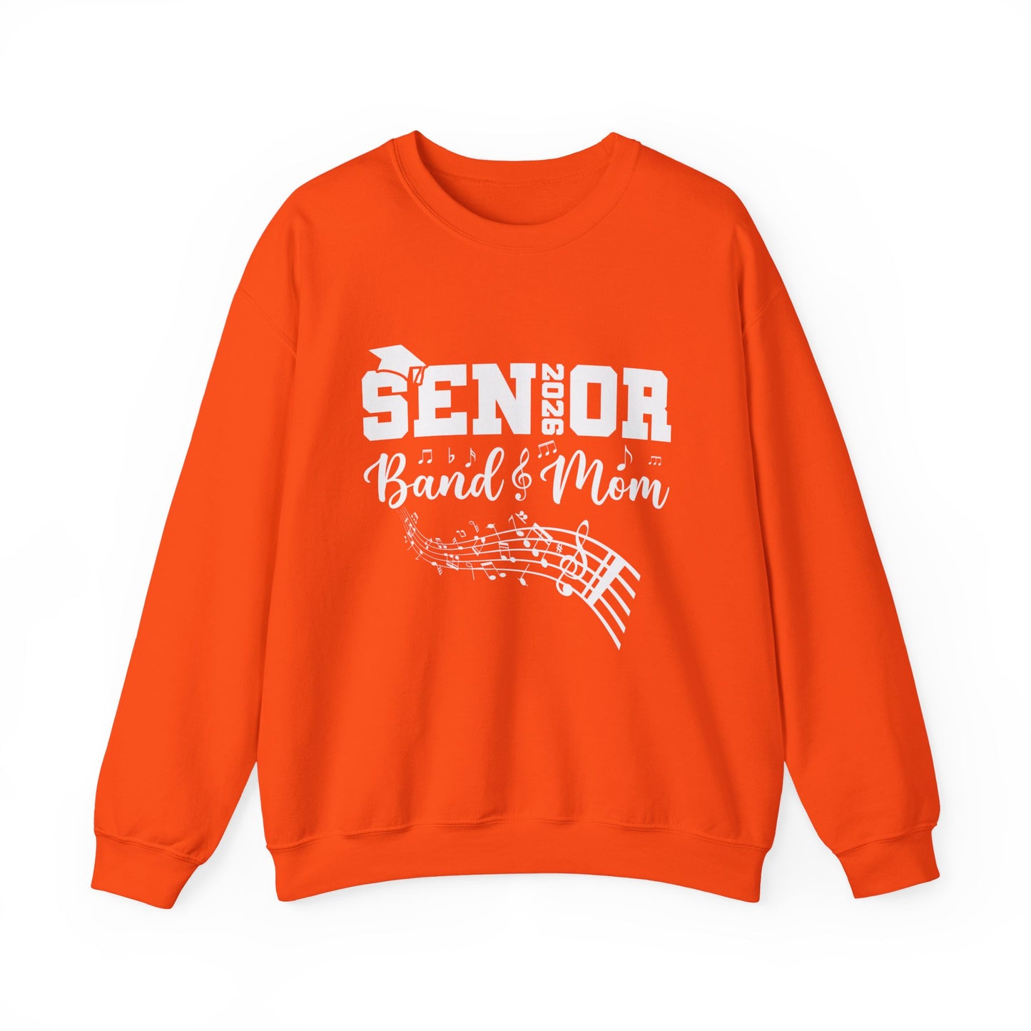 Senior Band Mom 2026 Sweatshirt, Music Lover Gift, Unisex Crewneck, Concert Apparel, Family Celebration