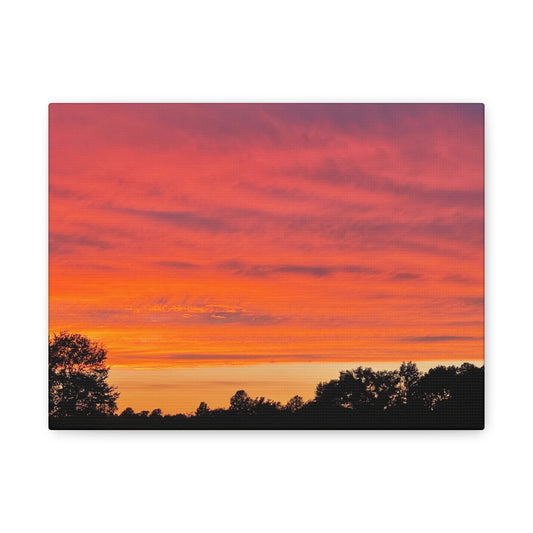 Sunset Canvas Art, Vibrant Wall Decor, Home Decoration, Gift for Her, Colorful Sunset Print, Nature-Inspired Artwork