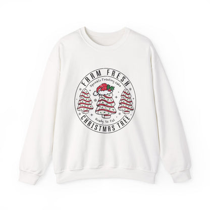 Farm Fresh Christmas Crewneck Sweatshirt, Cozy Holiday Apparel, Unisex Winter Gift, Cute Sweatshirt, Festive Clothing