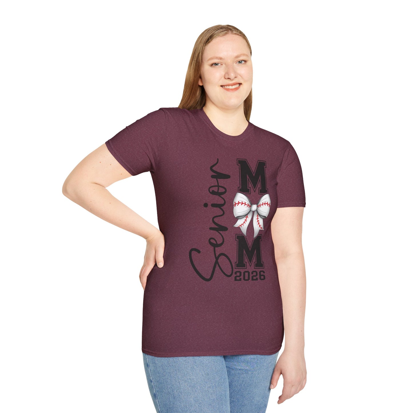 Senior Baseball Mom 2026 Unisex Softstyle T-Shirt