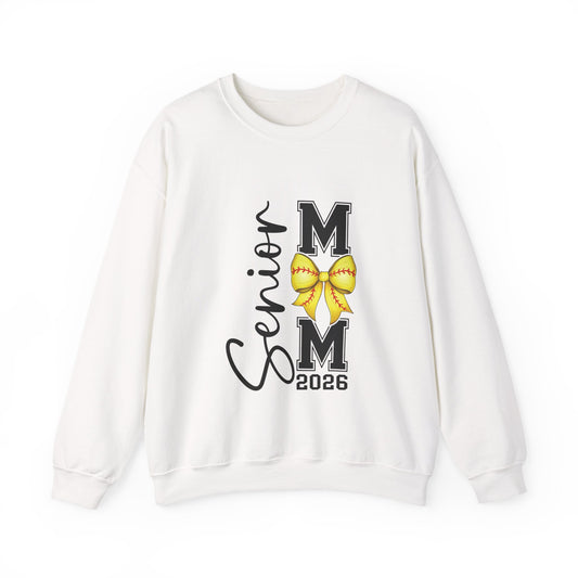 Senior Softball Mom 2026 Crewneck Sweatshirt