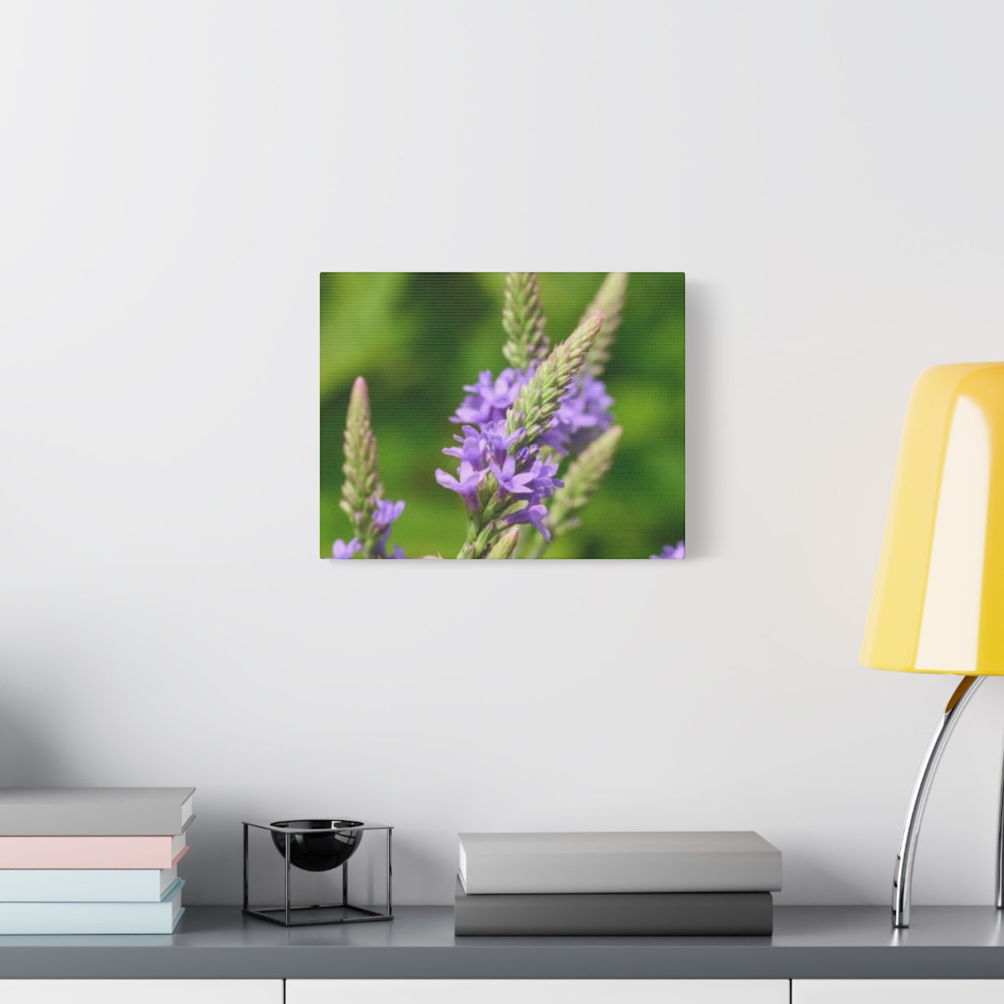 Floral Canvas Wall Art, Stretched Matte Canvas Print, Home Decor, Purple Flower Artwork, Nature-Inspired Decoration