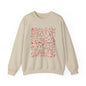 Red - Christmas Doodle Line Festive Winter Crewneck Sweatshirt – Cozy Holiday Apparel for All Occasions, Perfect Gift for Christmas, Family Gatherings, Casual Outings