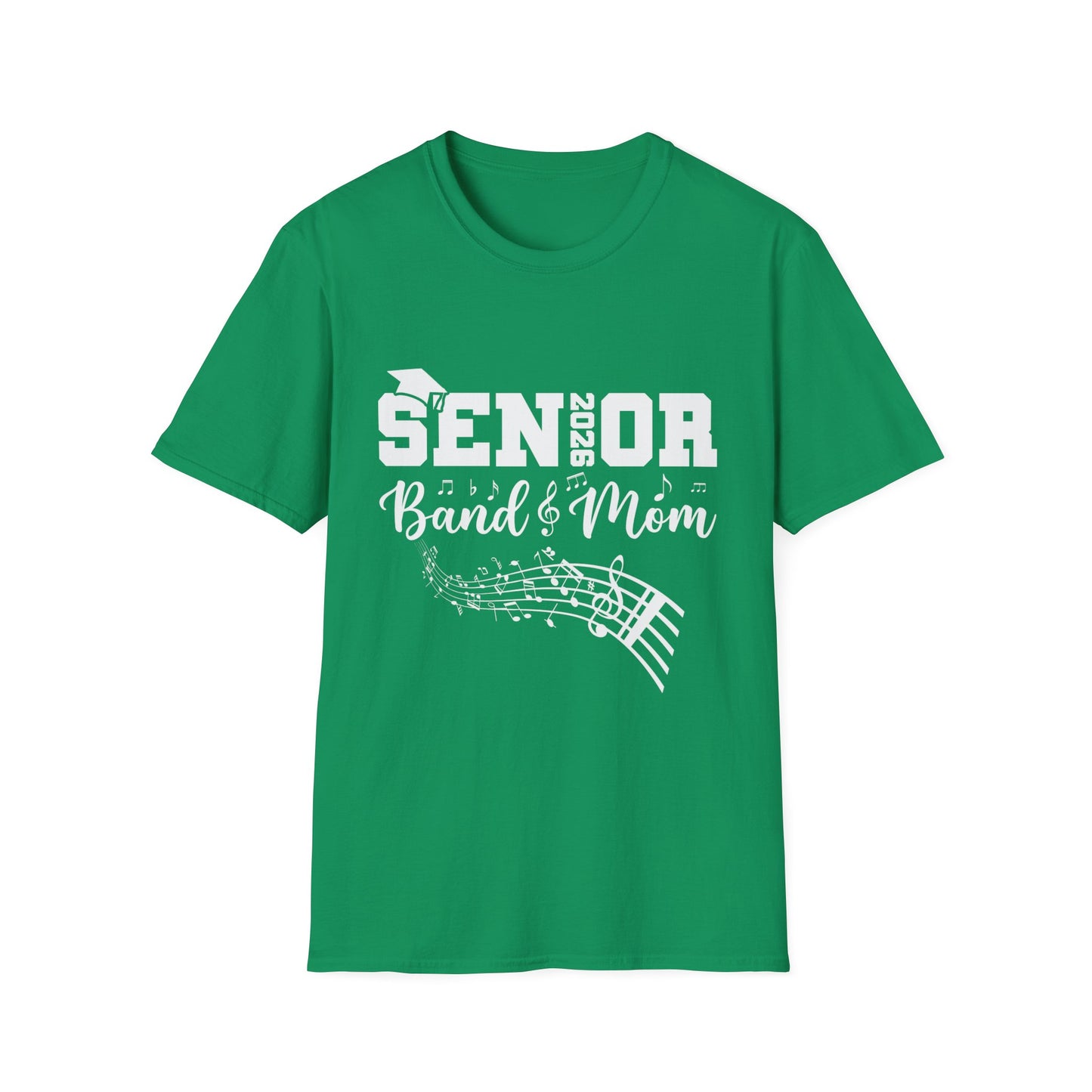 Senior Band Mom 2026 T-Shirt, Unisex Softstyle