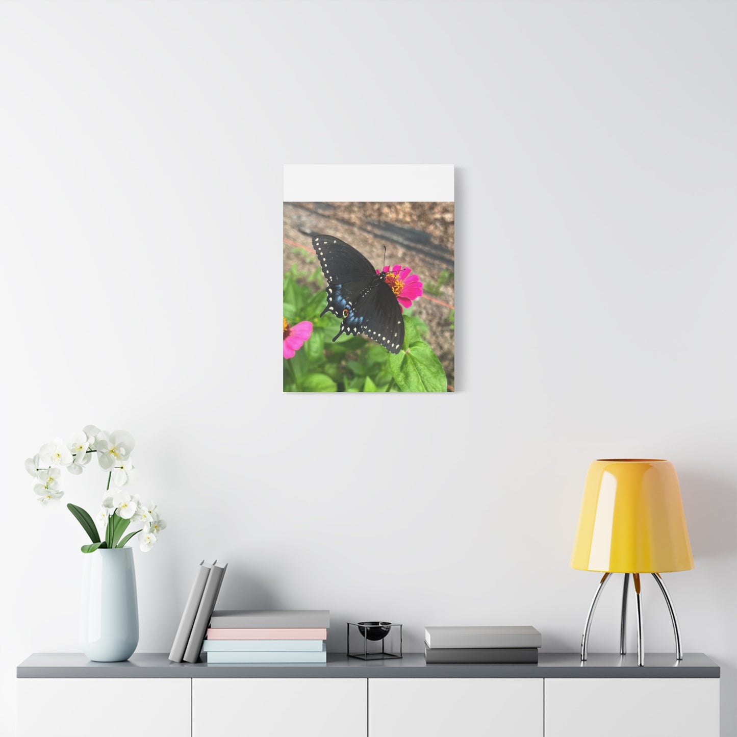 Black Butterfly Canvas Wall Art, Nature Decor, Botanical Print, Home Decor, Gift for Nature Lovers, Insect Photography