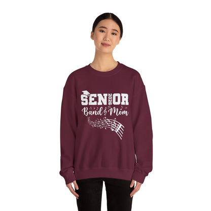 Senior Band Mom 2026 Sweatshirt, Music Lover Gift, Unisex Crewneck, Concert Apparel, Family Celebration