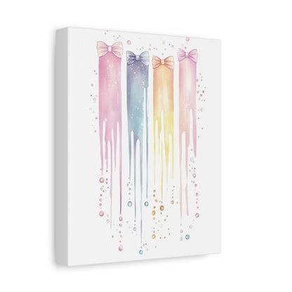 Pastel Drip Colorful Bow Decor