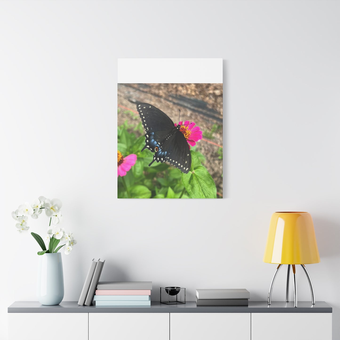Black Butterfly Canvas Wall Art, Nature Decor, Botanical Print, Home Decor, Gift for Nature Lovers, Insect Photography