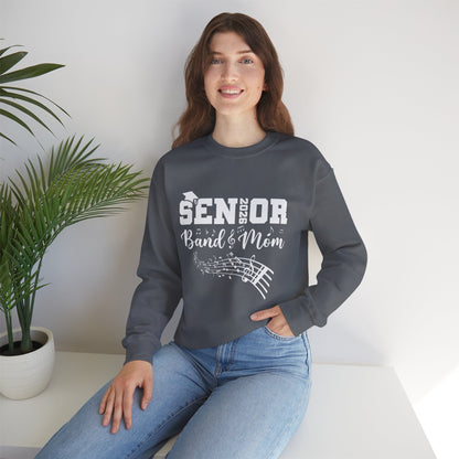 Senior Band Mom 2026 Sweatshirt, Music Lover Gift, Unisex Crewneck, Concert Apparel, Family Celebration
