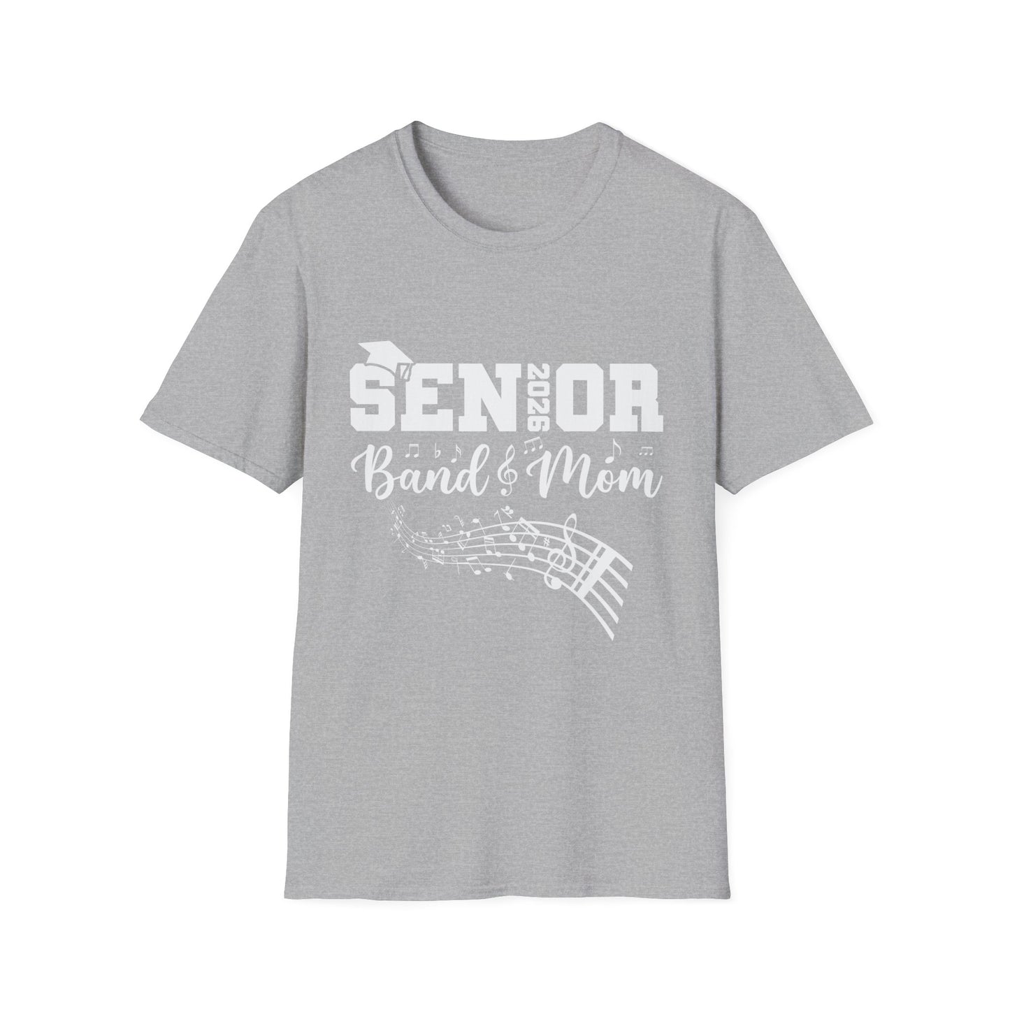 Senior Band Mom 2026 T-Shirt, Unisex Softstyle